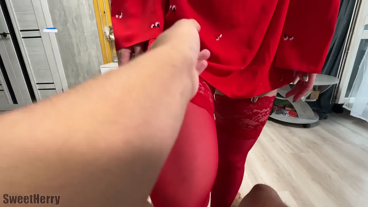 Sweet Herry fucks and cums on her big ass while filming it from a POV perspective