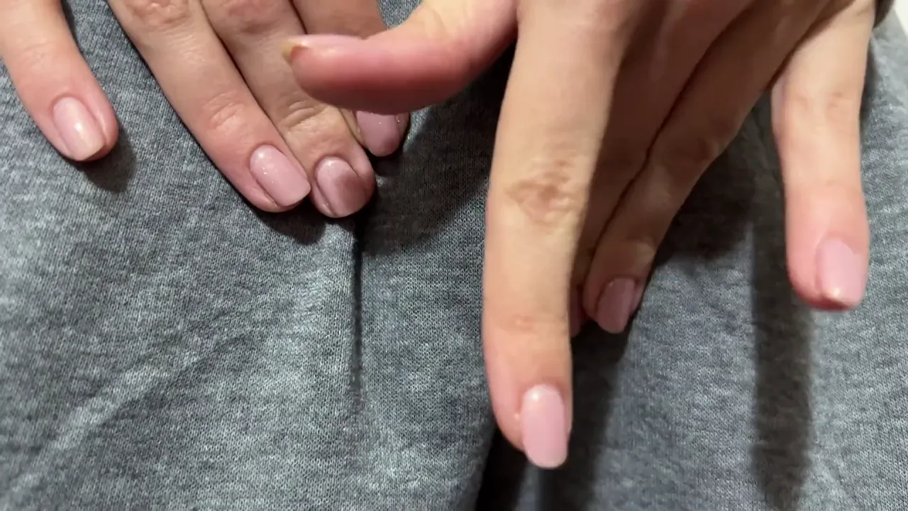 Blonde stepbrother cums in petite babe's panties, she wears them to the gym