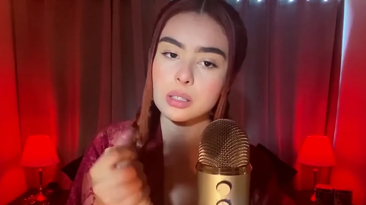 Latina ASMR roleplay whispers and plays with dildo