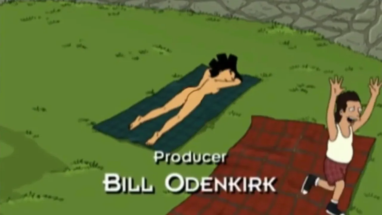 Amy from Futurama sunbathes naked in a nude filter scene