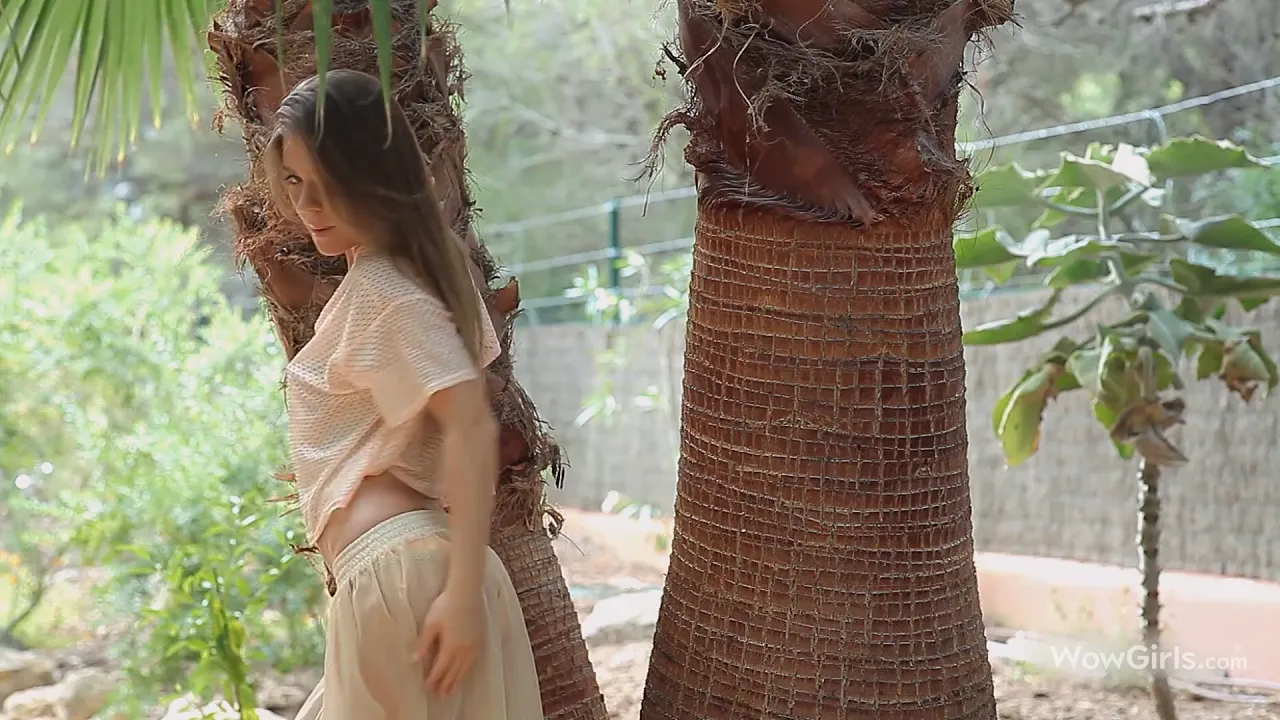 Guerlain Lily Chey does a romantic outdoor striptease in her small tits video