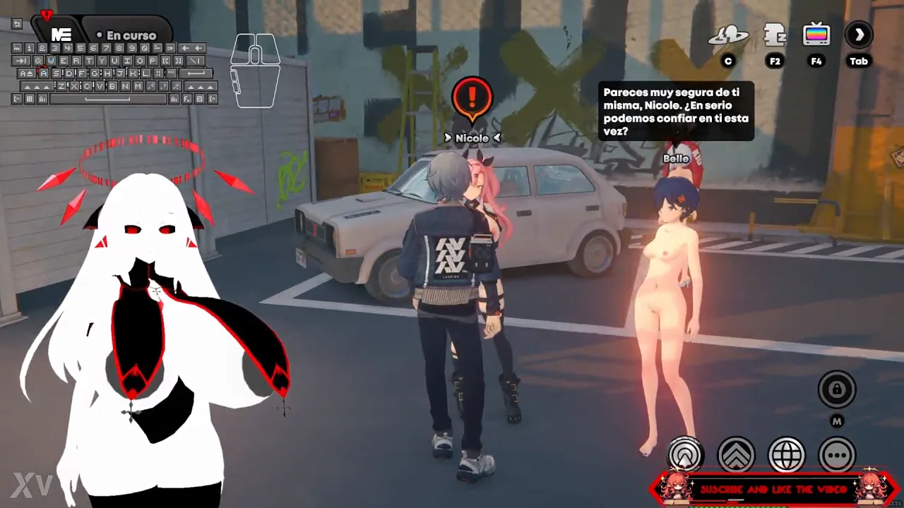 Anime girl shows nude mods for Zenless Zone Zero game