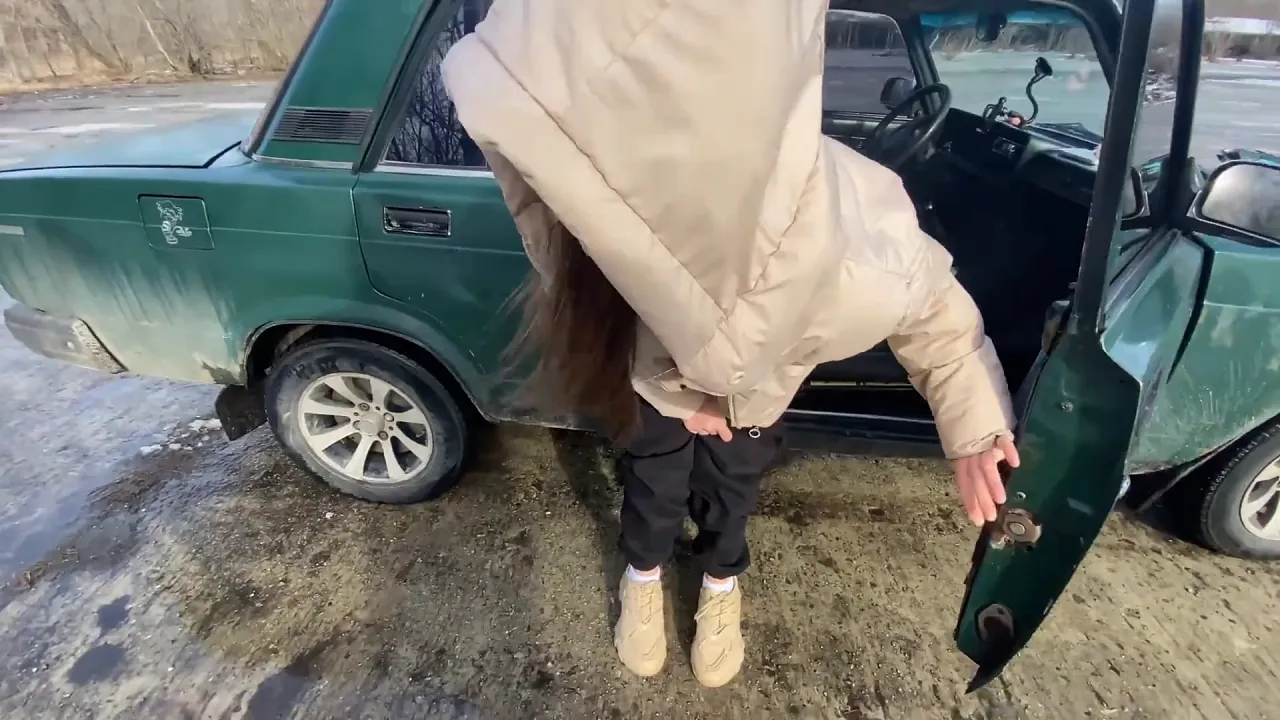 Belochka X has her big tits and ass played with in public