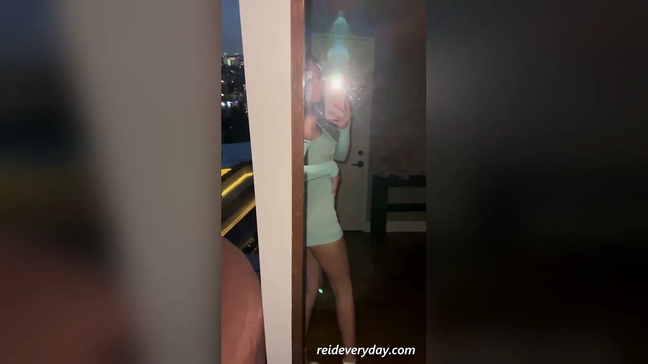 Petite brunette uses dildo for messy POV blowjob