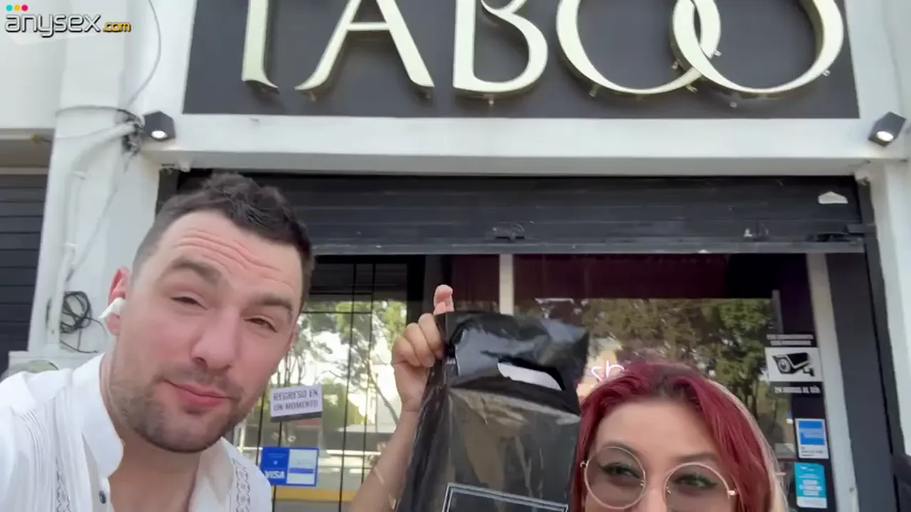Mexican MILF with big natural tits gets fucked in public after sex shop adventure