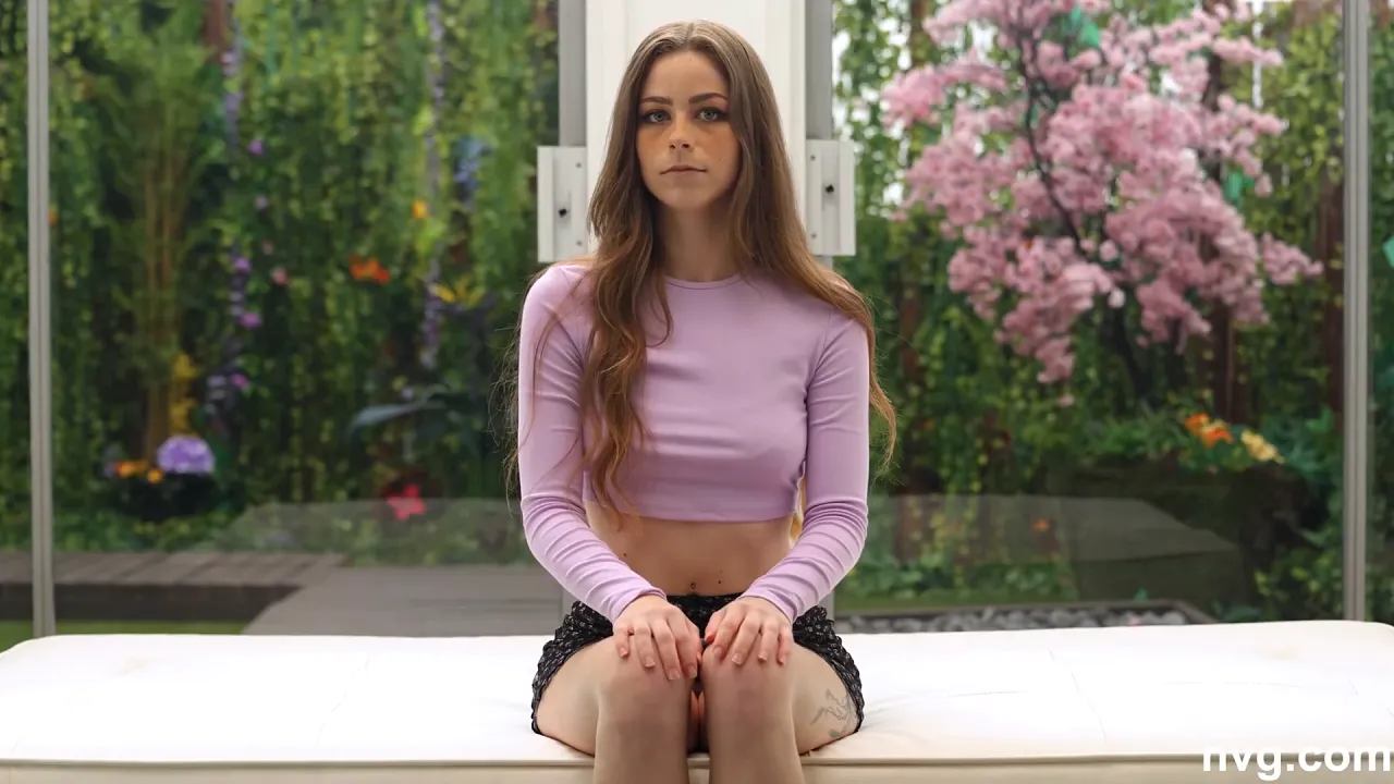 Beautiful amateur at first porn casting