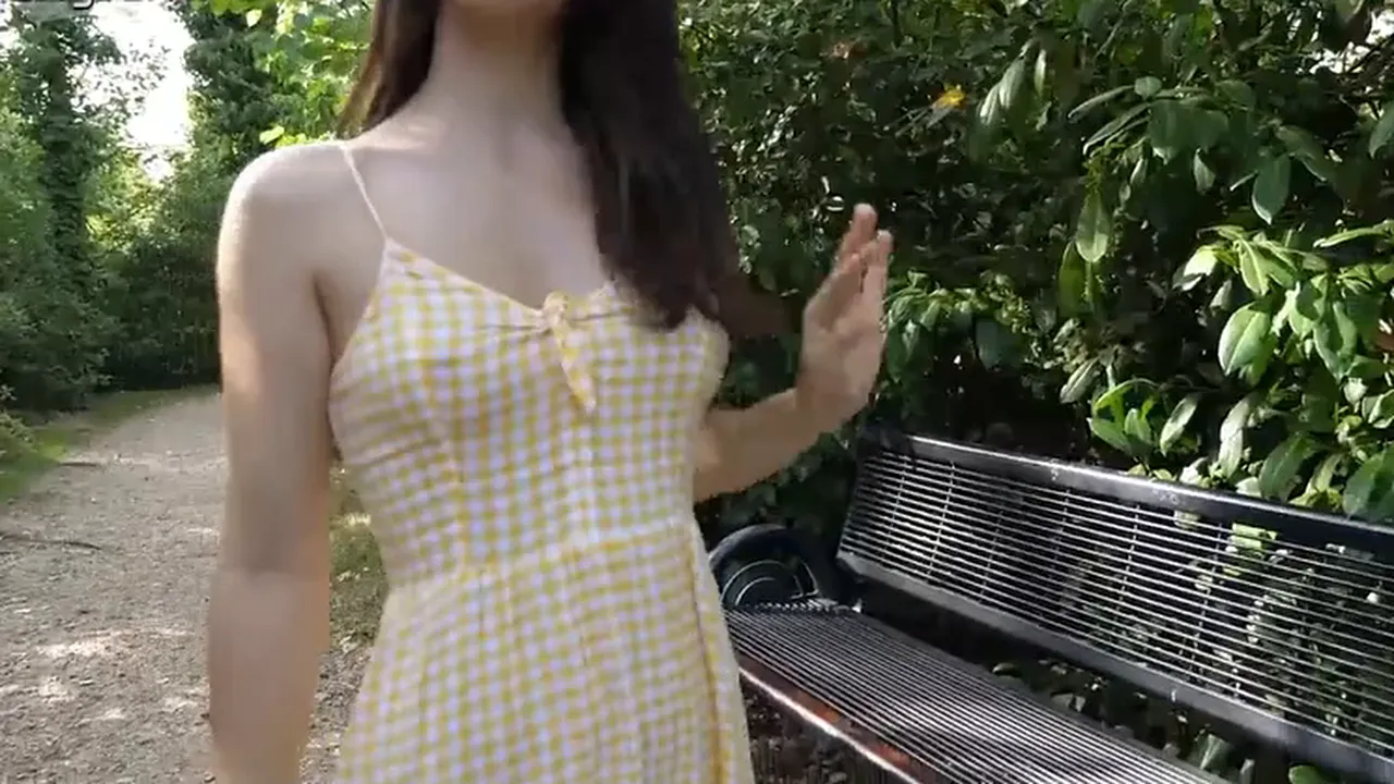 Brunette tries different outfits at her first nude audition