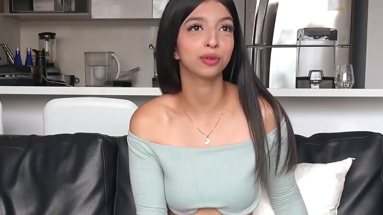 First casting experience for skinny Colombian amateur with big ass and small tits