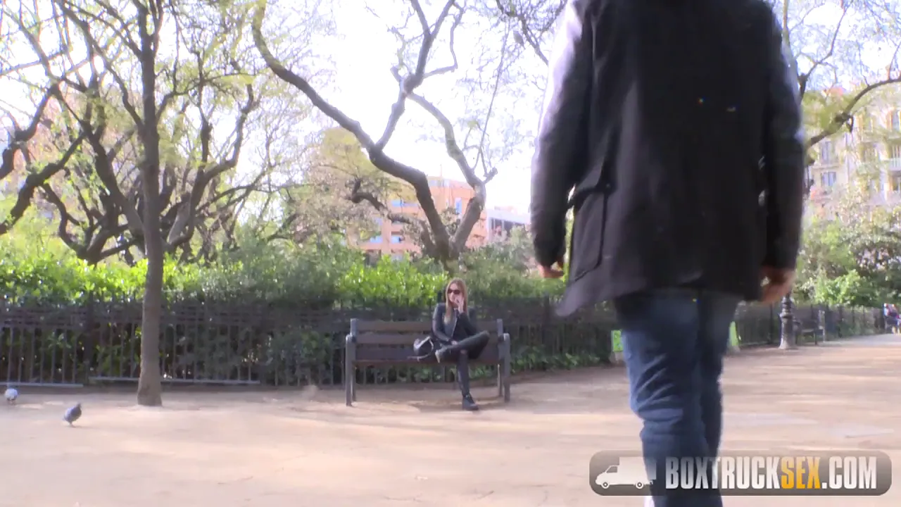 Blonde babe Angel Piaff enjoys rebound sex with a massage client in public