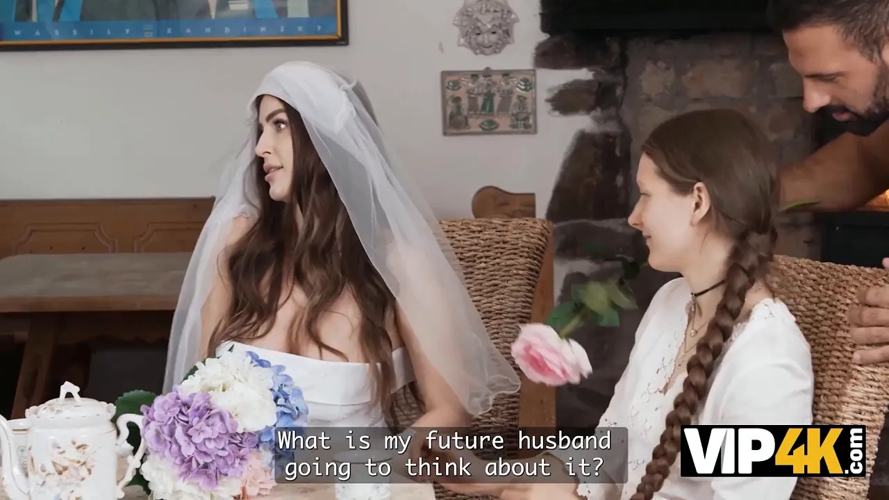 Big-titted bride rides a stripper in front of her fiancé