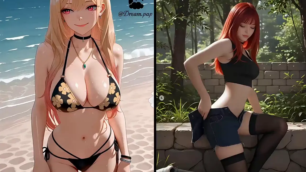 Anime crossover nude with ashe, resident evil and one piece