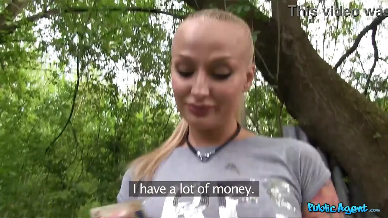 Public Agent: Blonde glamour model Kayla Green bends over for hard doggystyle sex outside