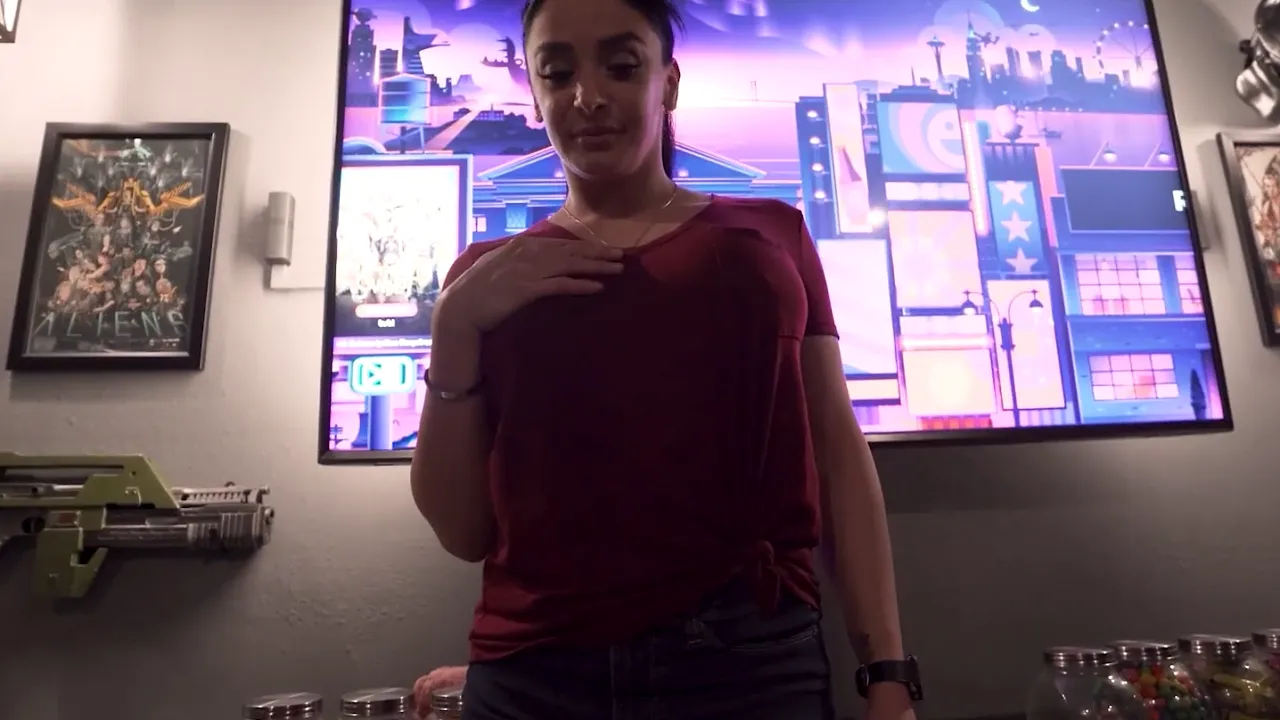Sheena Ryder's big-titted MILBFriend fucks in the theater room