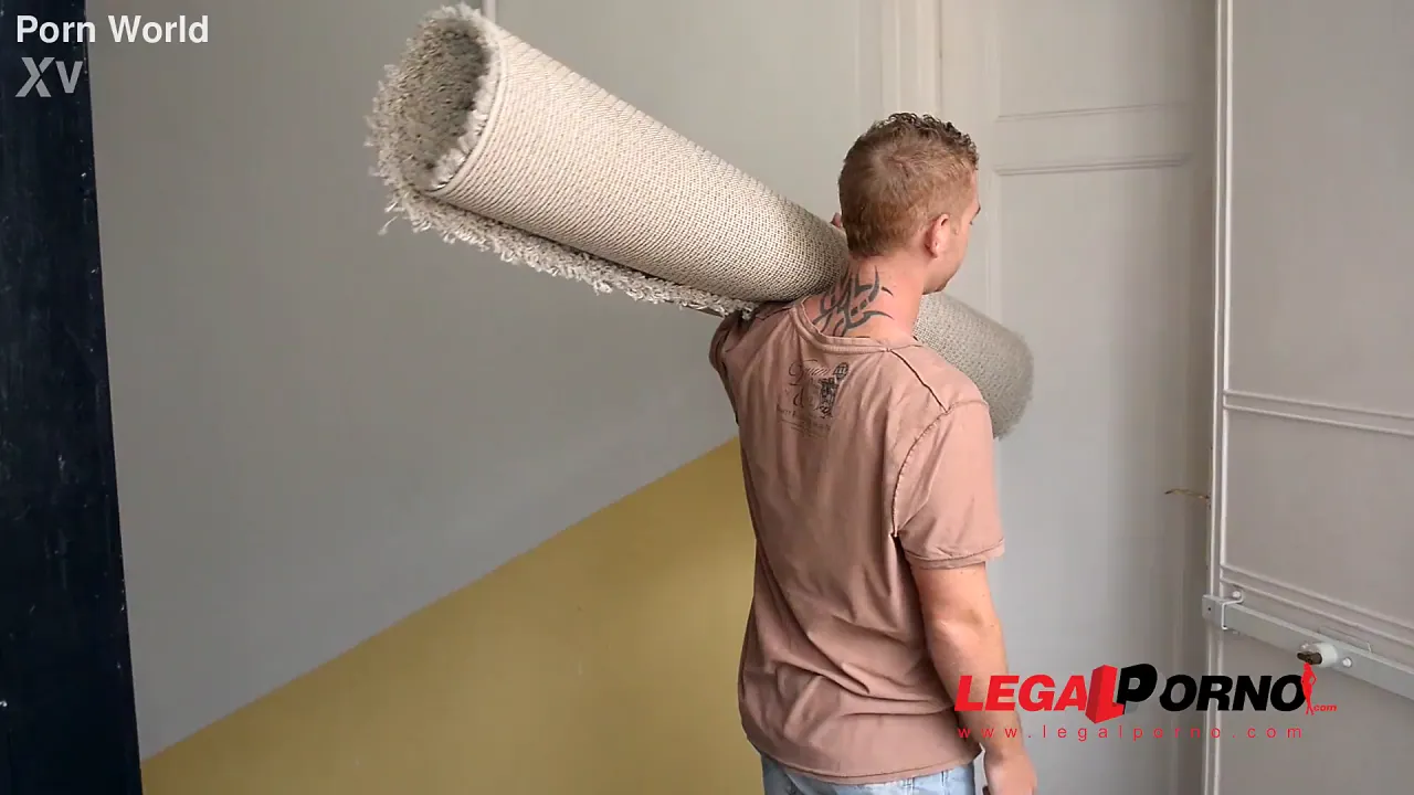 Russian redhead Eva Berger gets fucked in the ass by carpenter Chad Rockwell