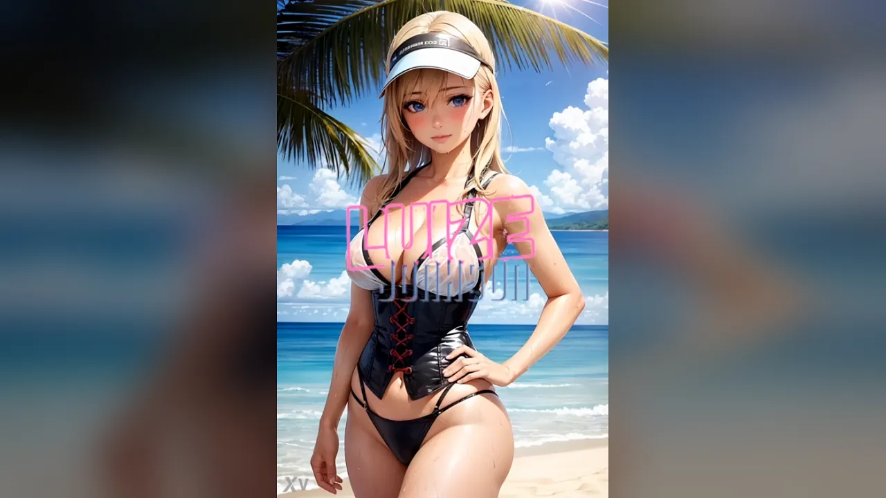 Two beautiful blonde anime girls have a sexy combo