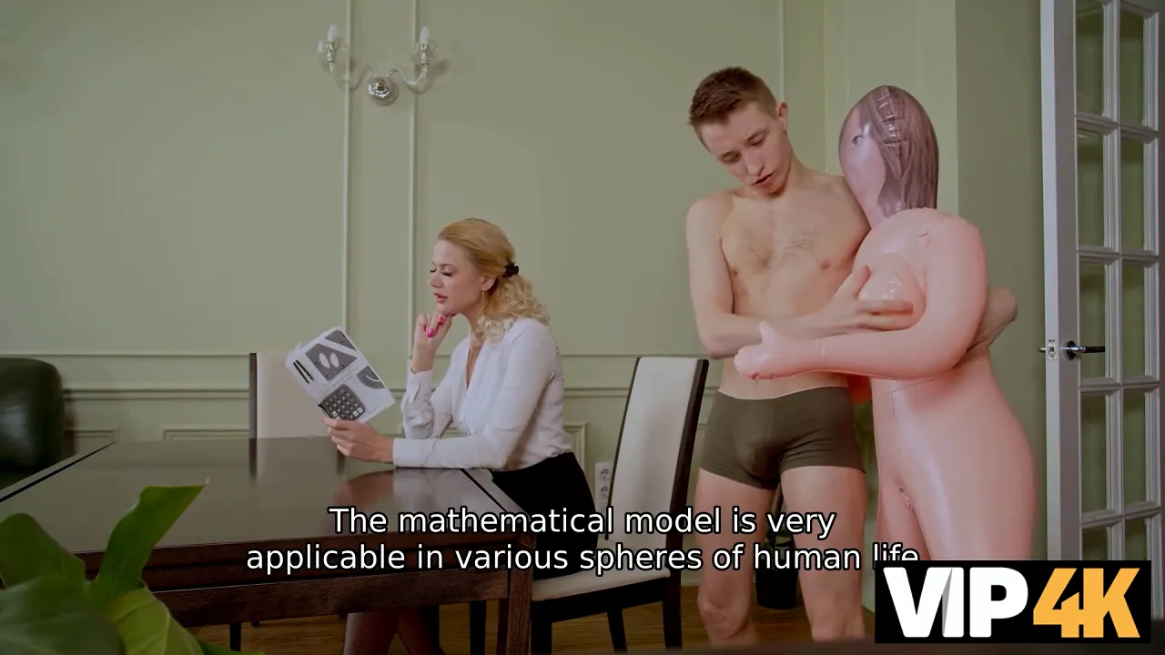 Blonde Russian MILF Kitty Li teaches Nick Morris gentle nipple touch instead of math