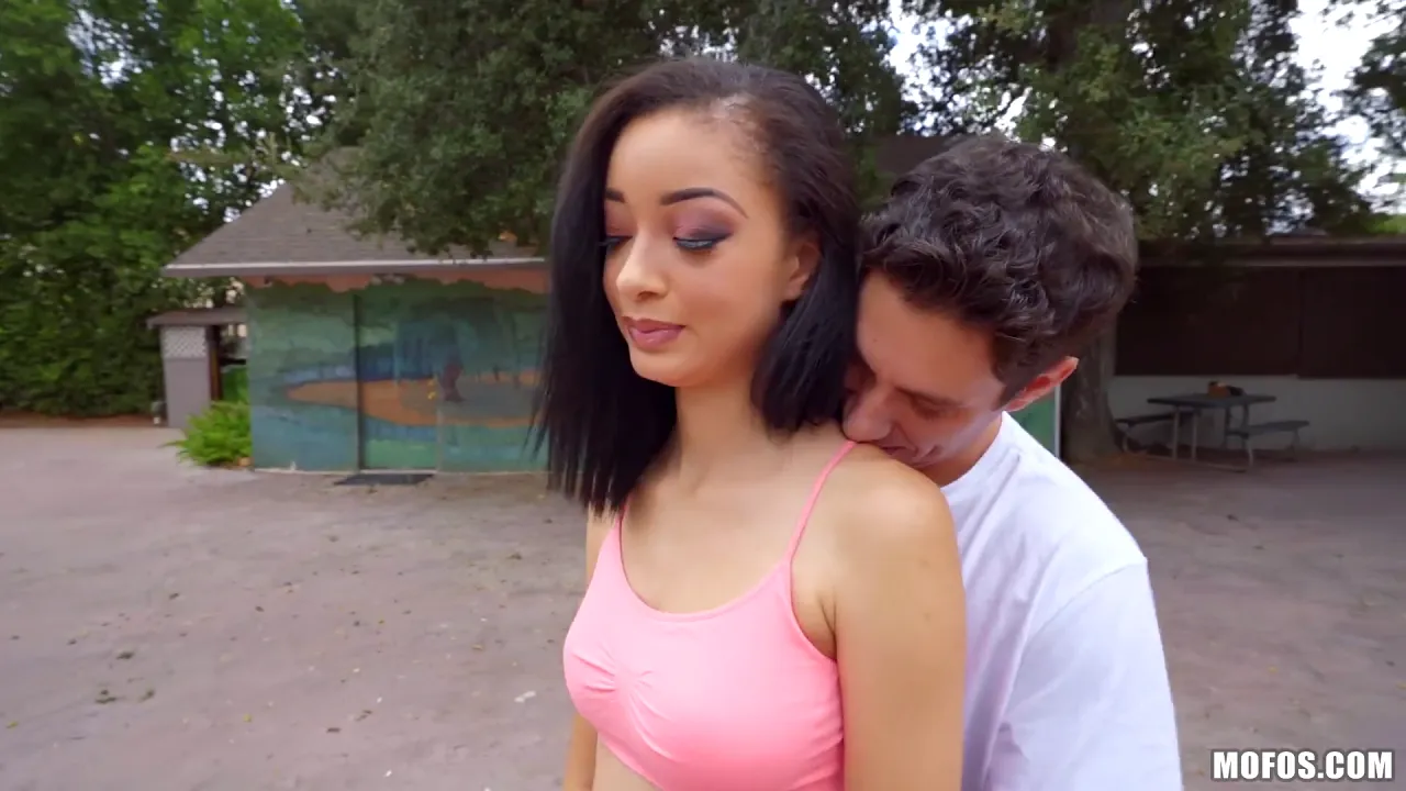 Leggy brunette Scarlett Bloom gets fucked and facialed by a stranger in missionary and
