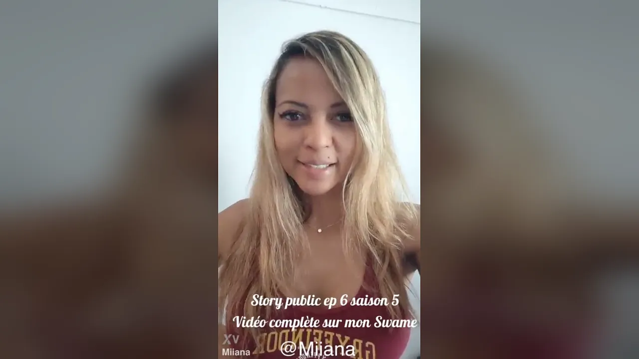 Miiana strips and uses a double dildo for a shared female orgasm in episode 6 of season 5