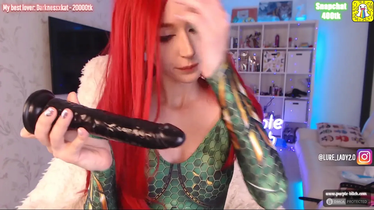 Amateur cosplay girl masturbates with a toy and fucks her asshole then face