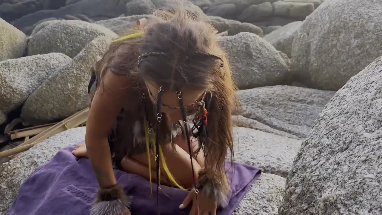 Wild Russian Amazon Monika Foxxx plays with big anal dildos and shows prolapse in public