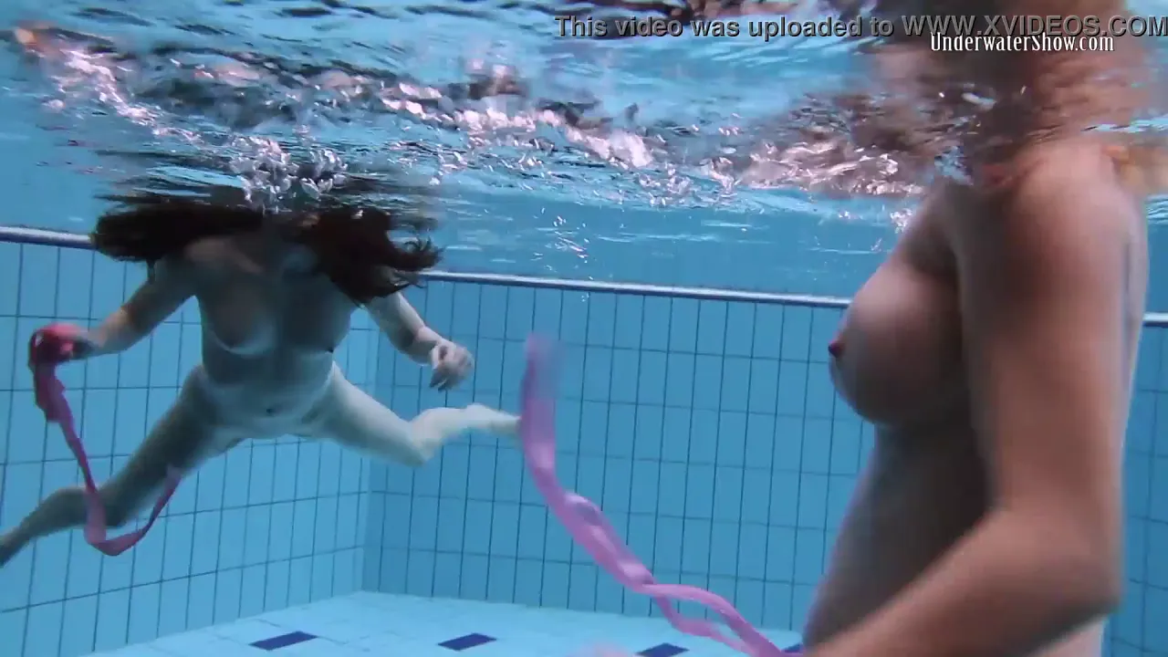 Czech Euro lesbians swim naked and have sex underwater in the swimming pool