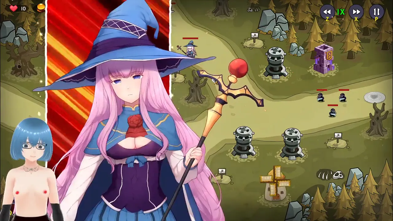 Beautiful Mystic Defenders 9: Busty anime characters fight and seduce in commented