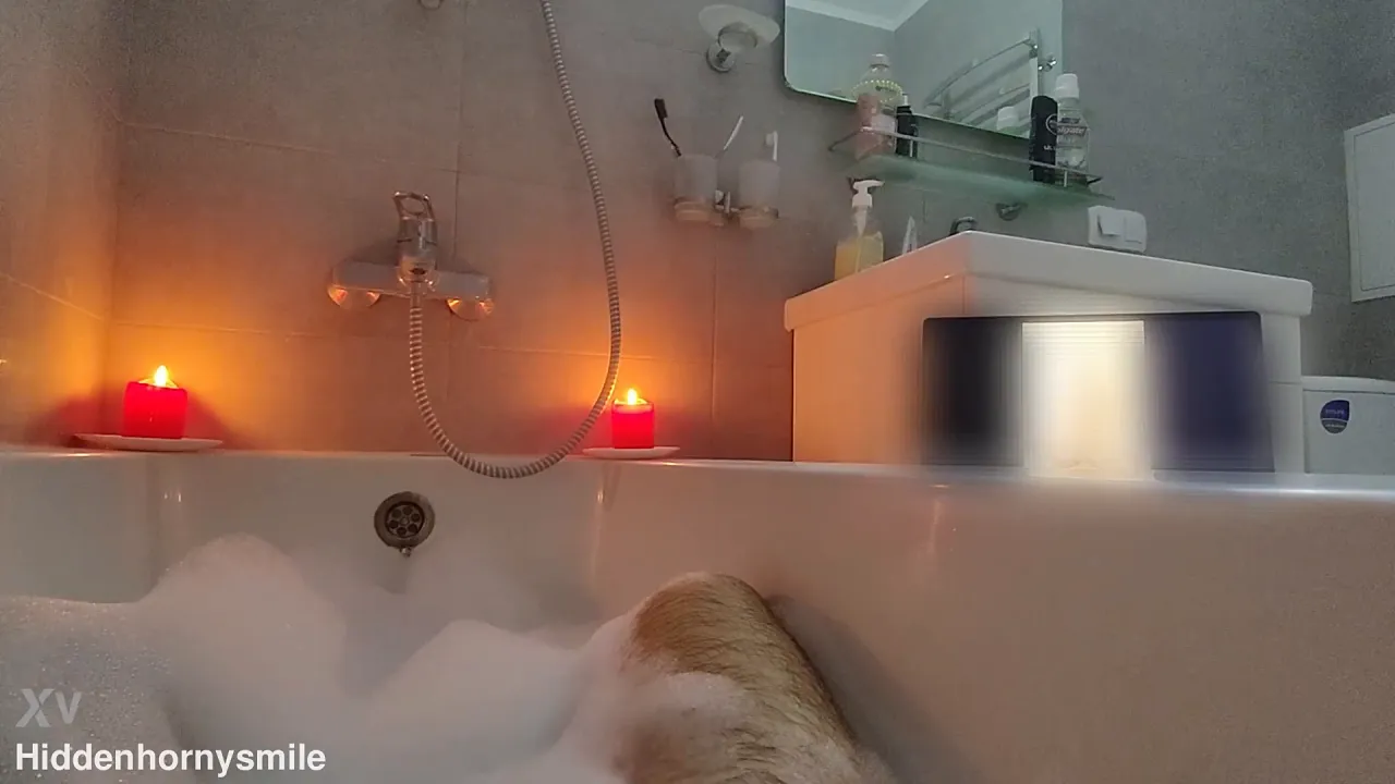 Hidden Horny Smyle masturbates with a small cock in the bathroom