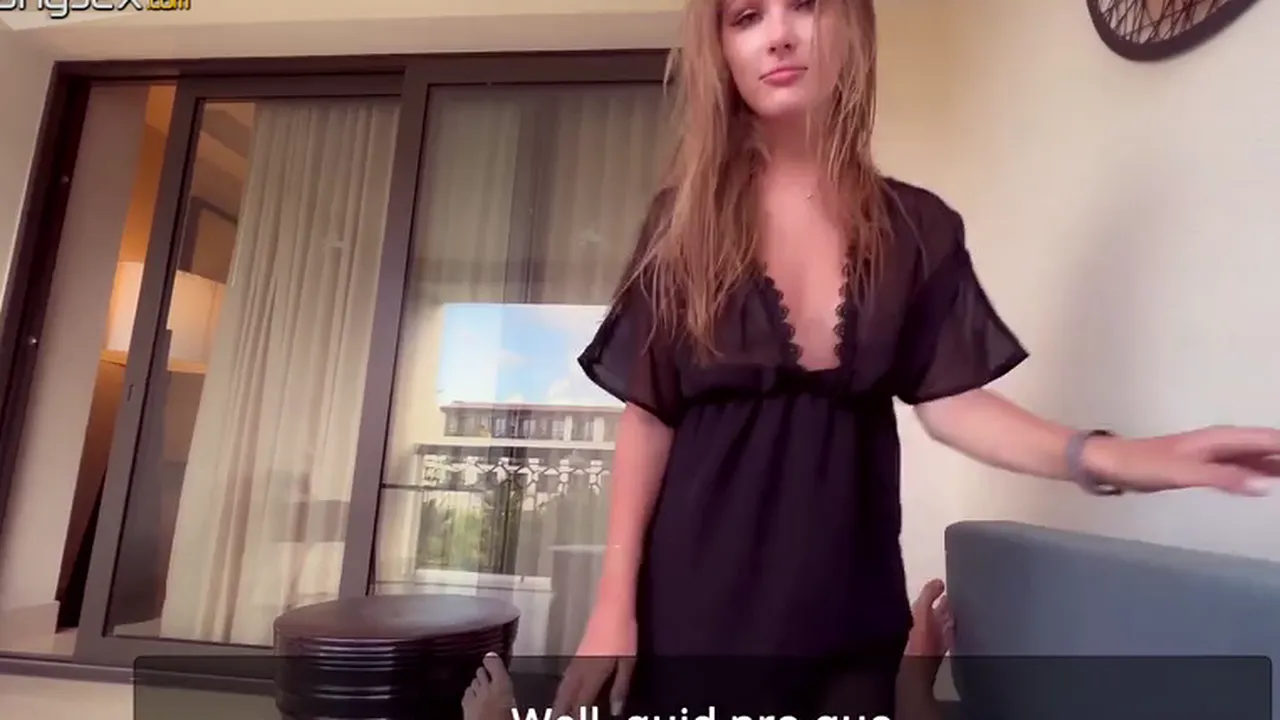 Russian amateur Angel sucks cock, rides him hard and gets creampied in POV sex tape