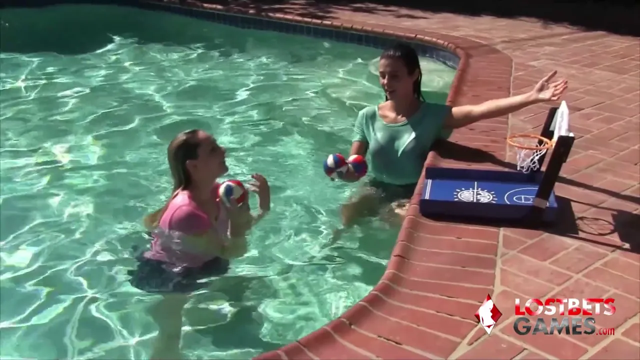 Lesbian pool party with Aften Opal and Kylie Rocket