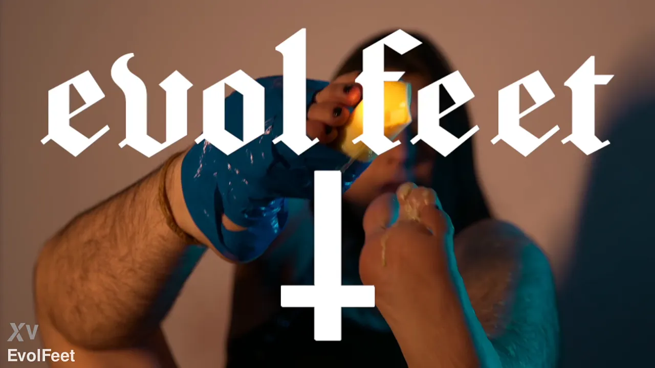Brunette solo foot fetish and domination scene