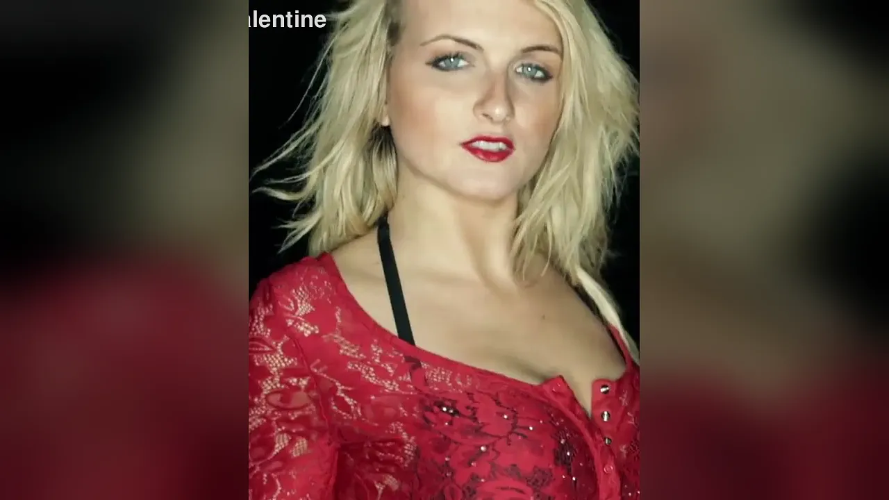 All-natural blonde Canadian stripper takes off her clothes and dances in fishnets
