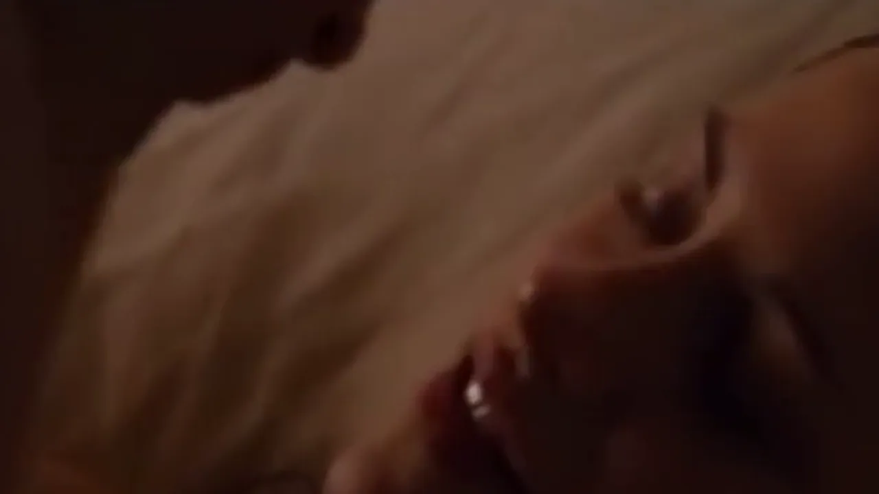 Celebrity brunette has romantic movie sex scenes with music