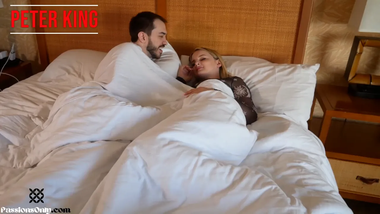 Peter King's girlfriend Eliza Eves wakes him with a blowjob and cowgirl sex before