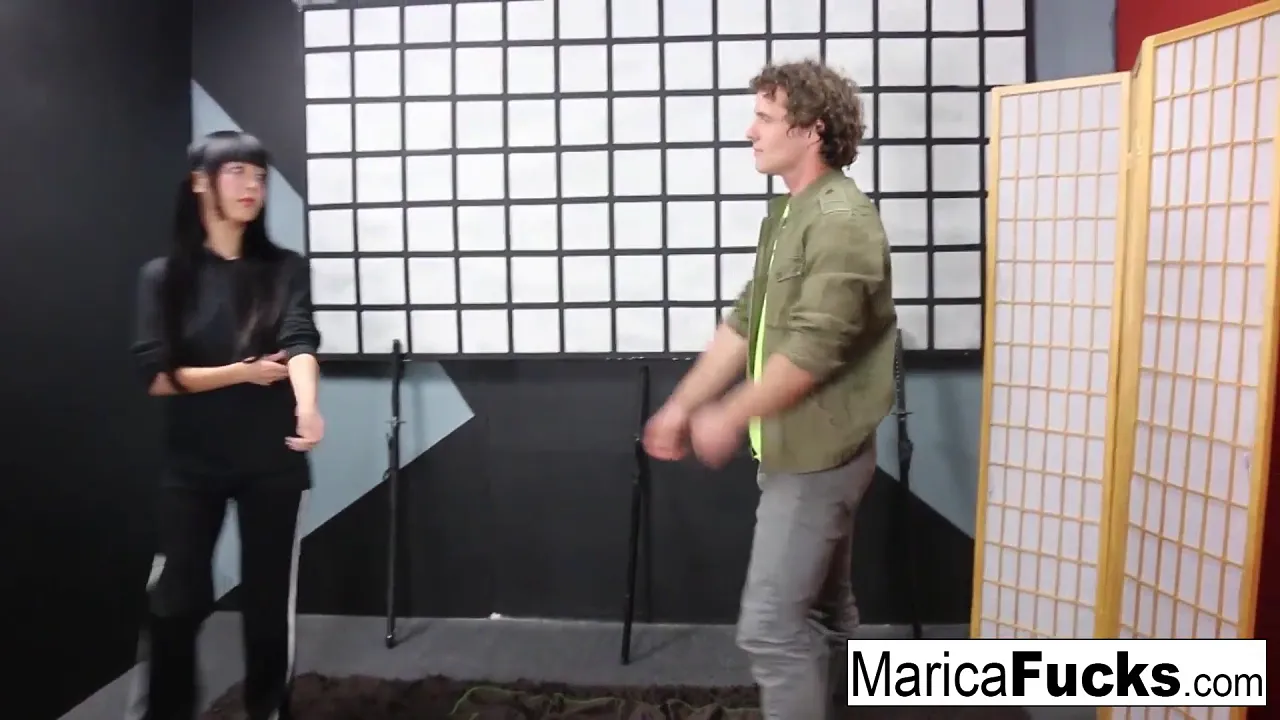 Marica Hase teaches Robby ninja moves before fucking him hard