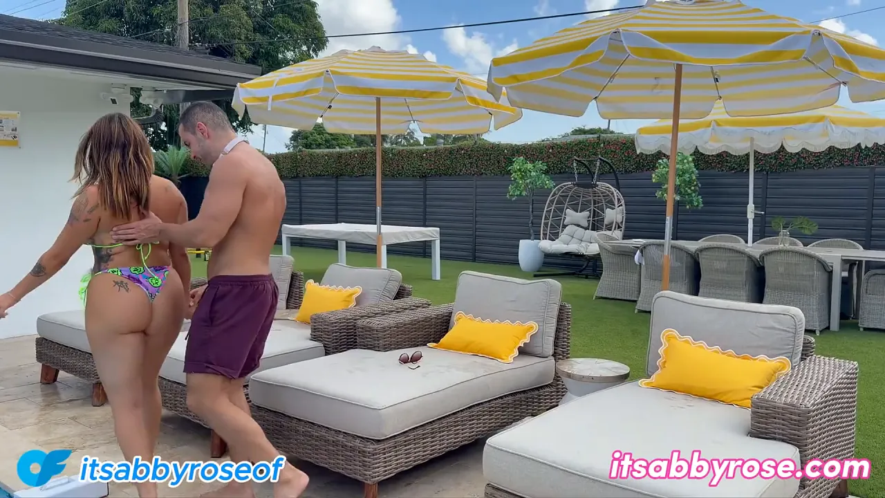 Blonde MILF Abby Rose is too horny for her roommate after peptide injections