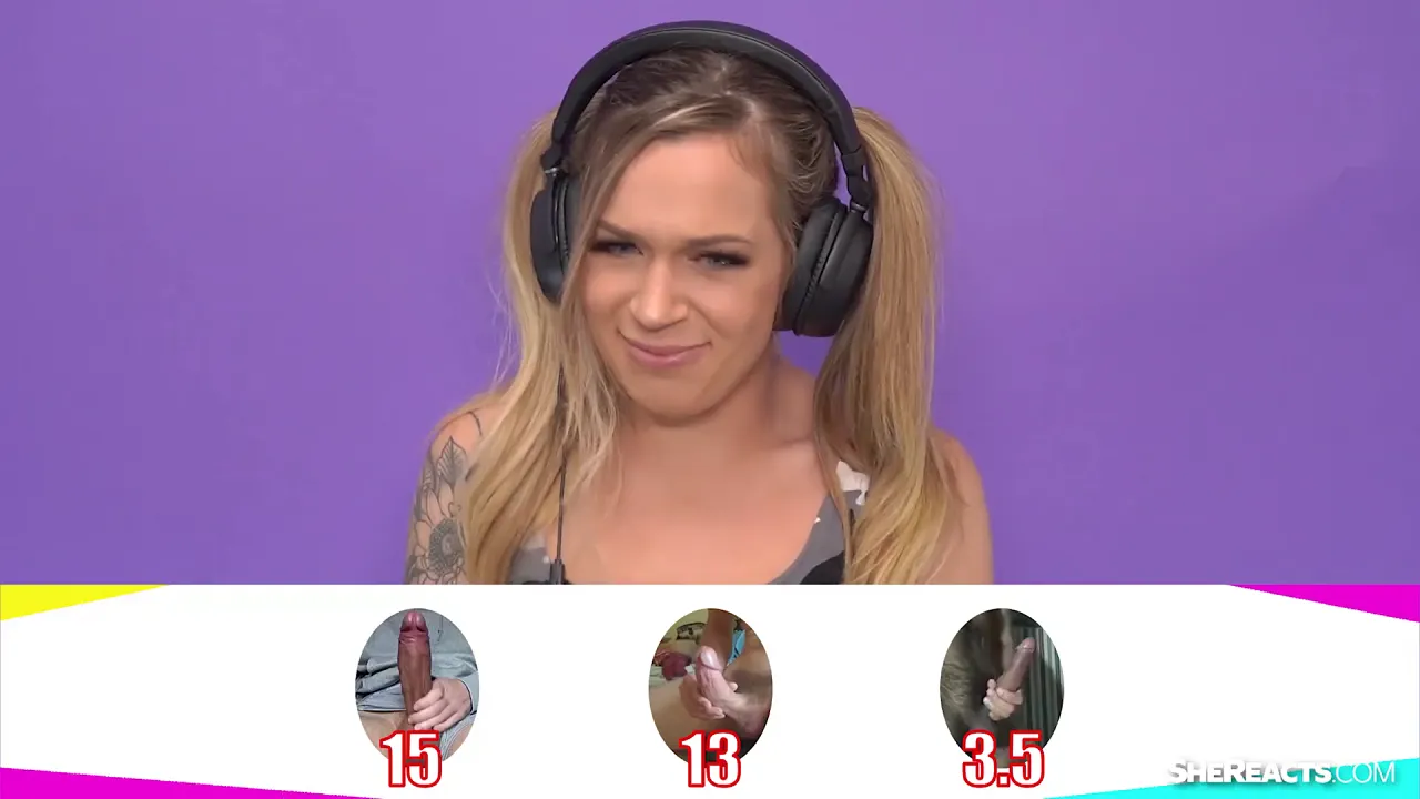Blonde Rory Knox watches big cock solo masturbation compilation