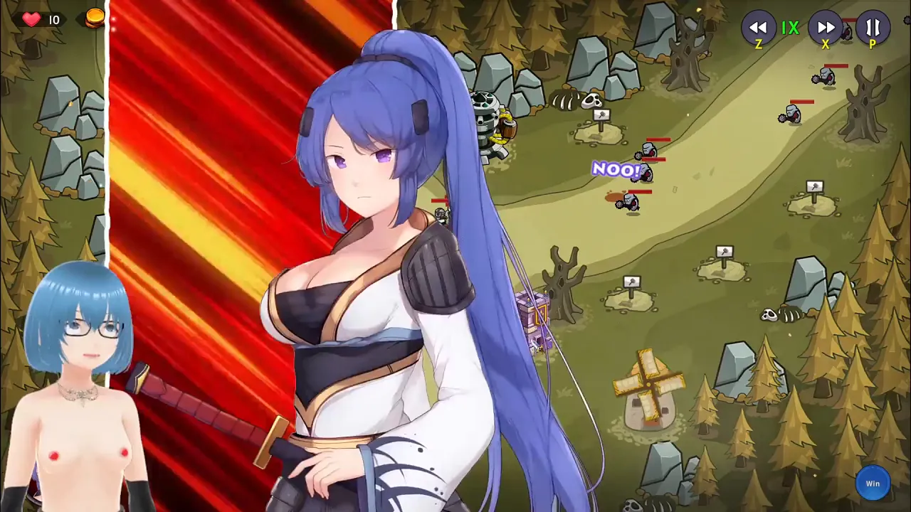 Commented gameplay of busty anime girl in a dating game hentai