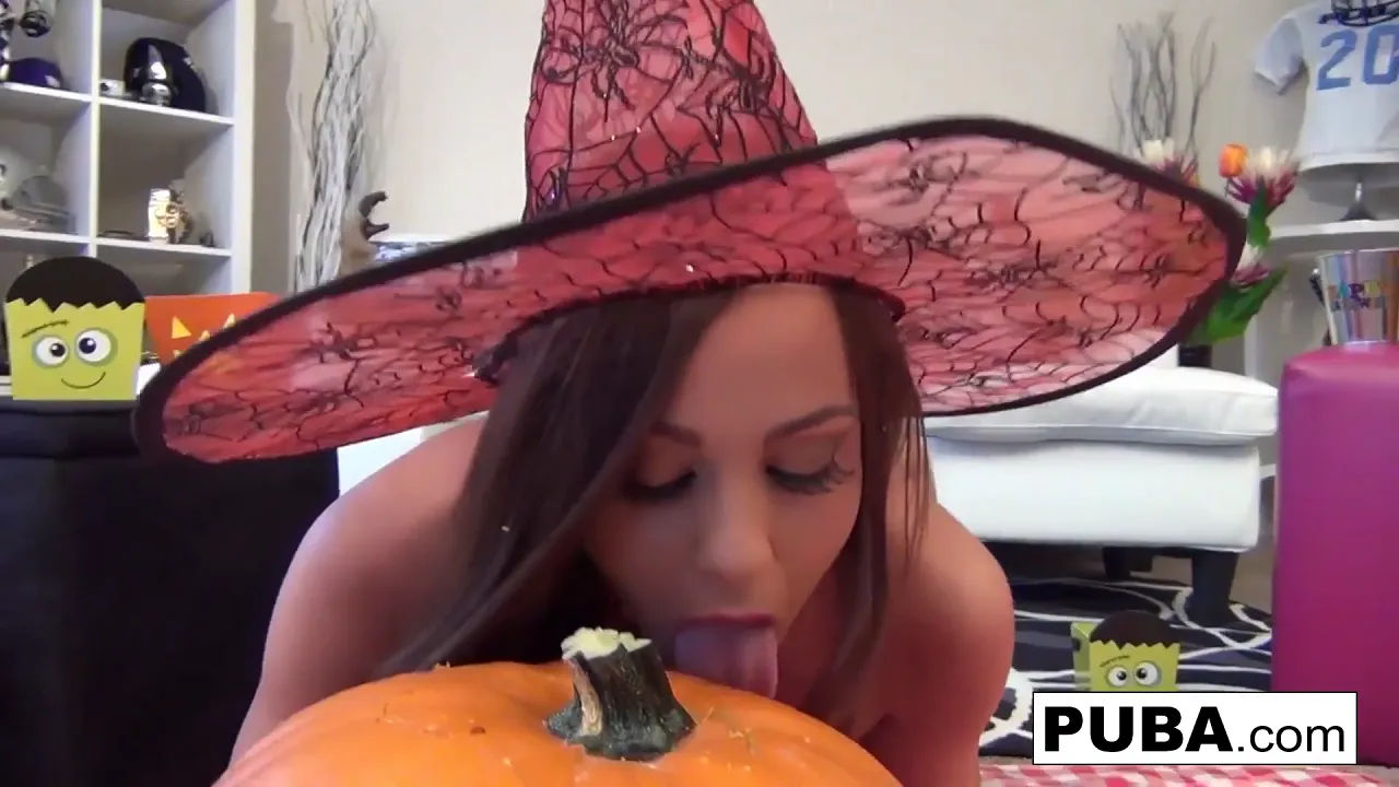 Brunette with big tits masturbates solo