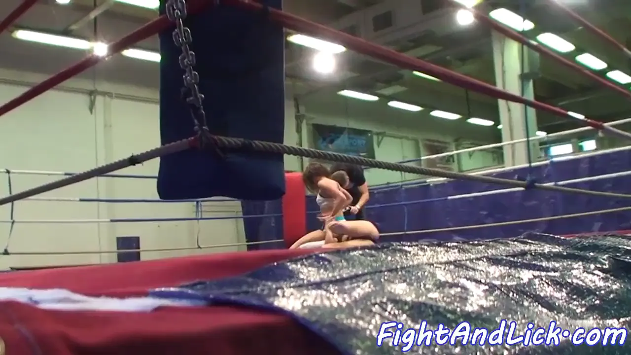 European glamour lesbians wrestle and lick each other's pussies