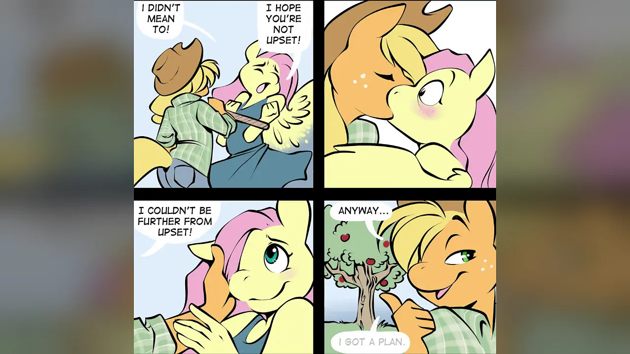 Applejack and Fluttershy have lesbian sex in cartoon