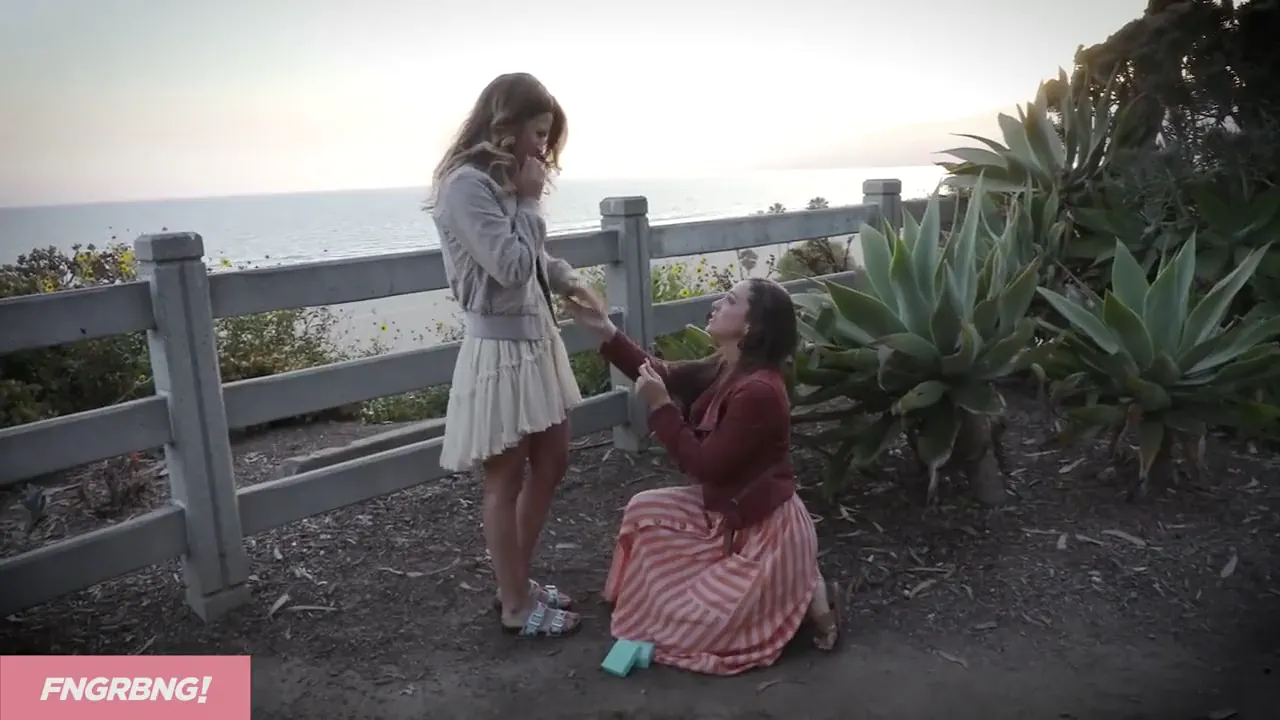 Lesbian wedding celebration starring Abigail Mac and Vanessa Veracruz