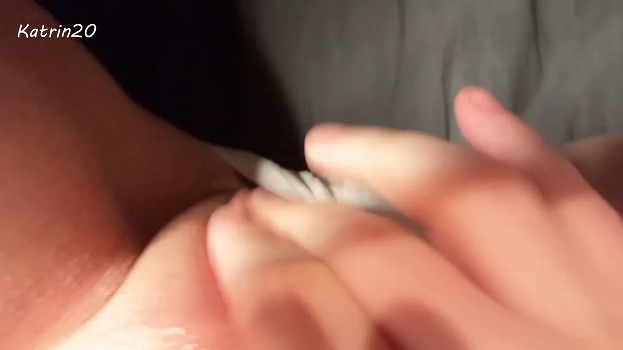 Horny chick is putting her fingers in a tight pussy in a perfect POV
