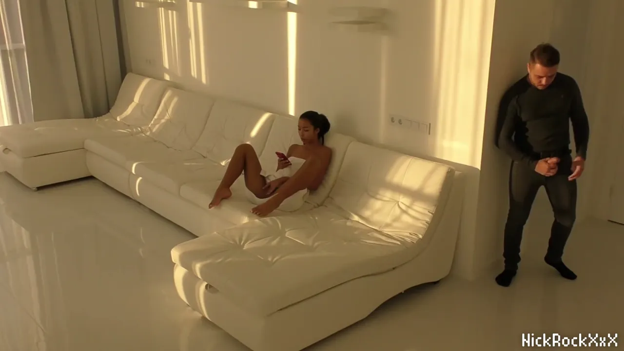Nick fucks his Asian girlfriend doggystyle after she showers