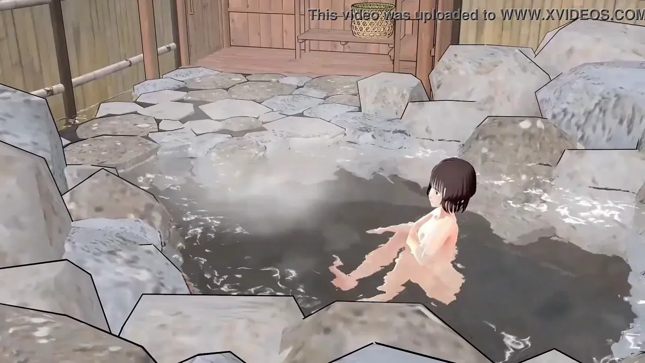 Toyota's hot spring onsen bath scene with fluffy boobs