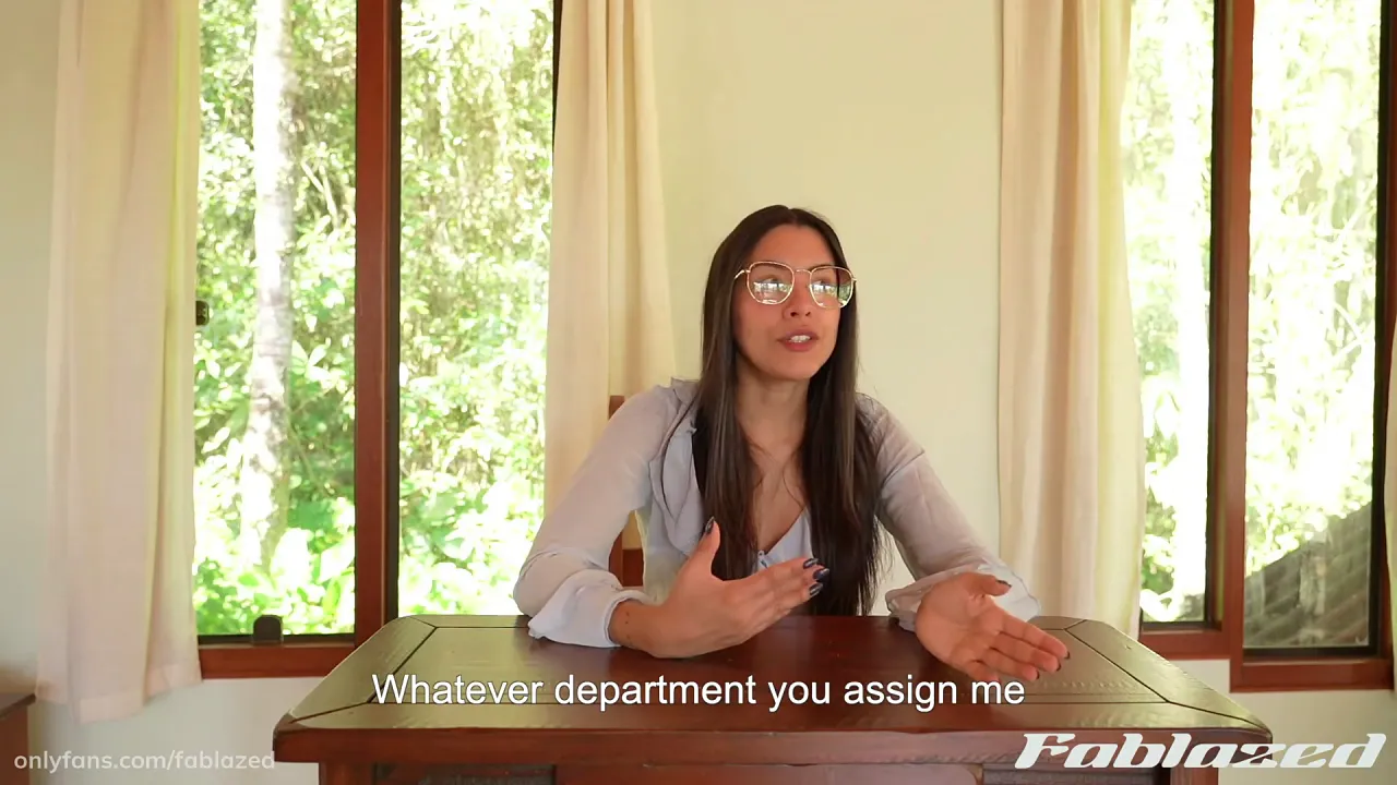 Secretary Fablazed roleplays getting a raise by sucking and fucking her boss with a dildo