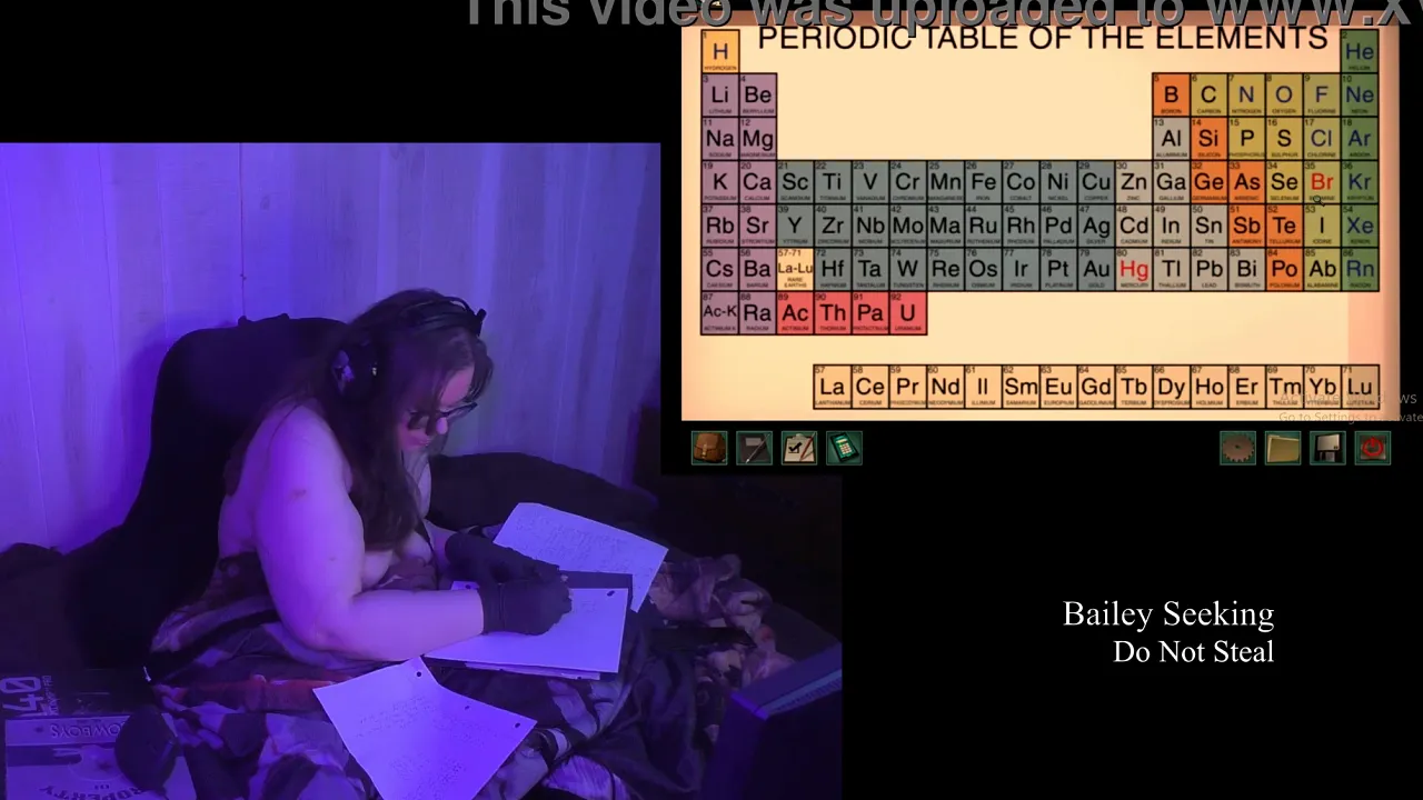 BBW Bailey Seeking has long hair and big natural tits while commented on playing a video