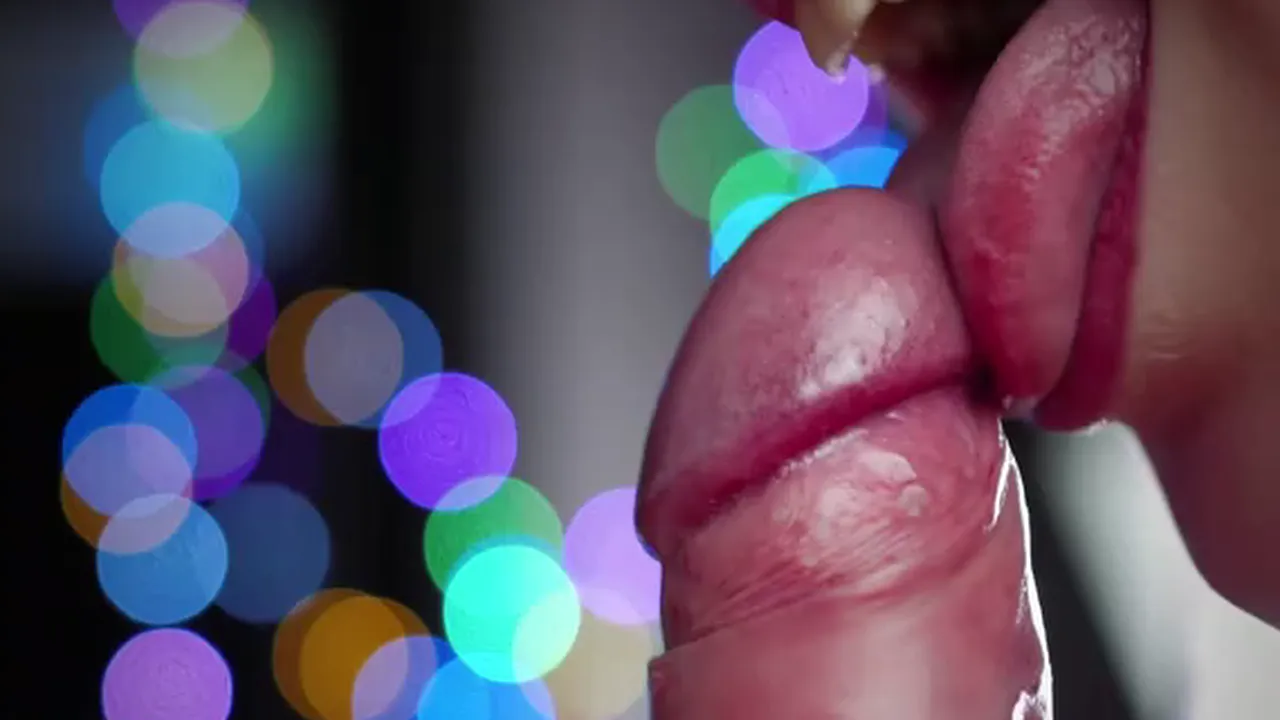 YourCuteEvil gives a close-up romantic tongue and lips blowjob