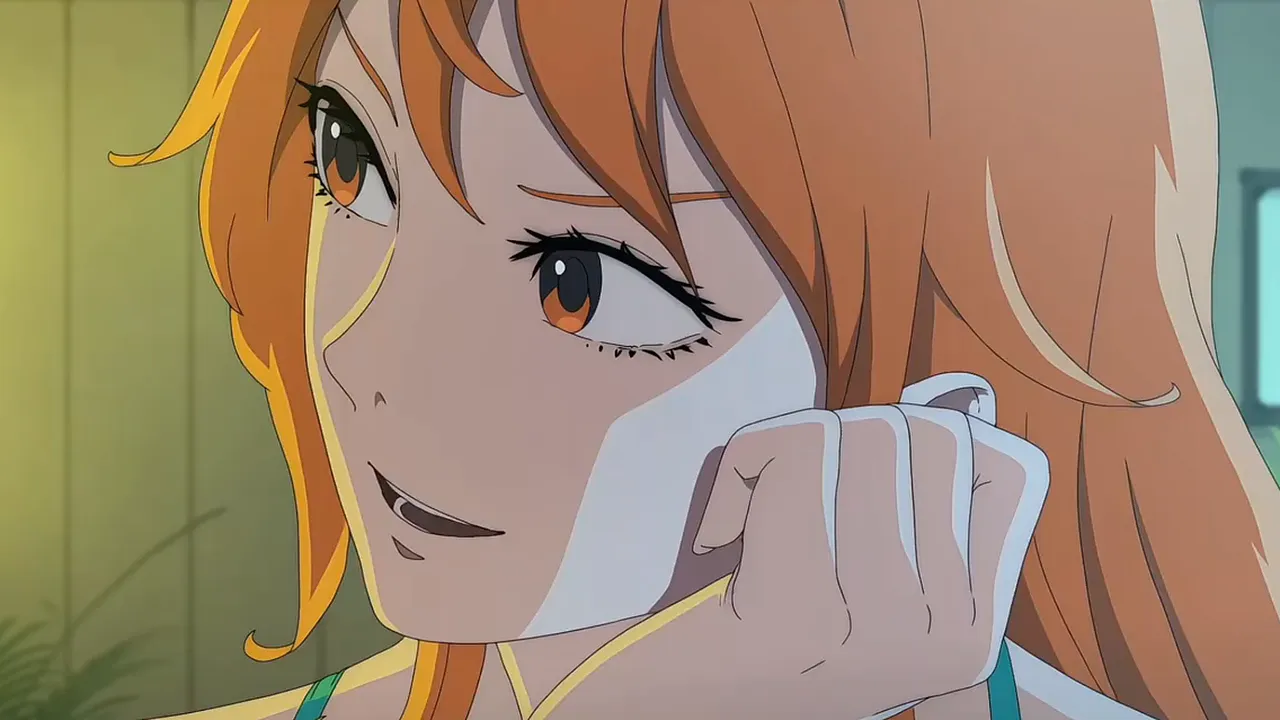 Hentai redhead Nami from One Piece fucks hard in cowgirl position
