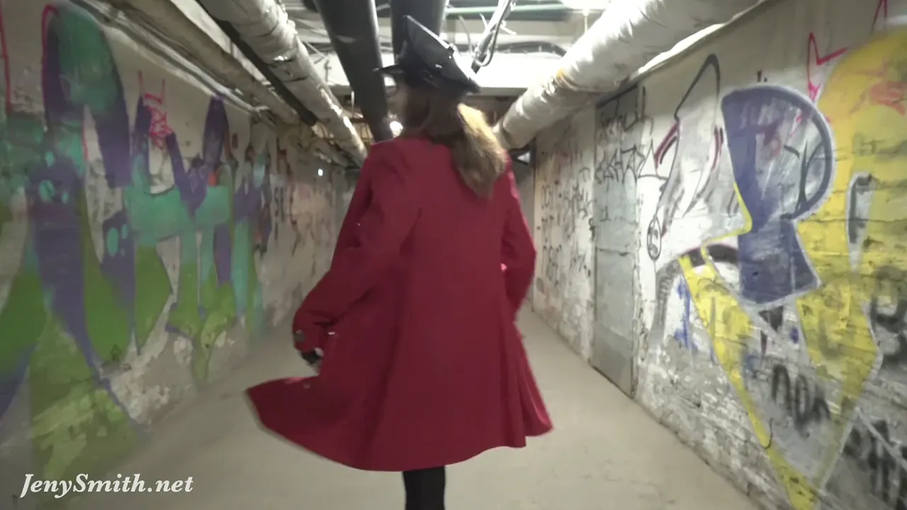 Brunette rock star flashes big ass and small tits in pantyhose