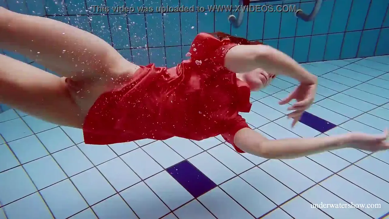 Naked sister Avenna swims nude in the pool